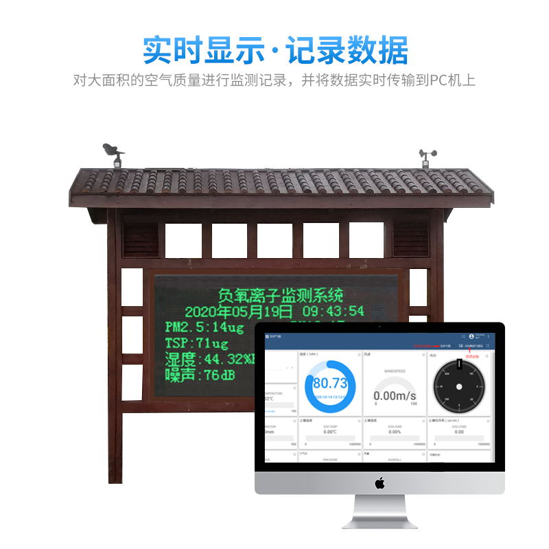 公園負(fù)氧離子觀測(cè)站可以監(jiān)測(cè)多種氣象環(huán)境